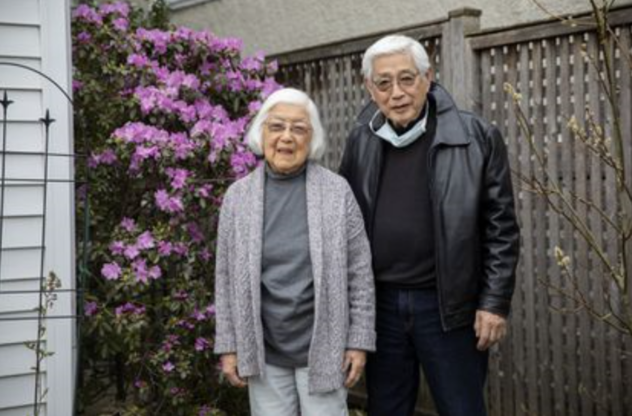 Julie Morita's parents at their Chicago home.