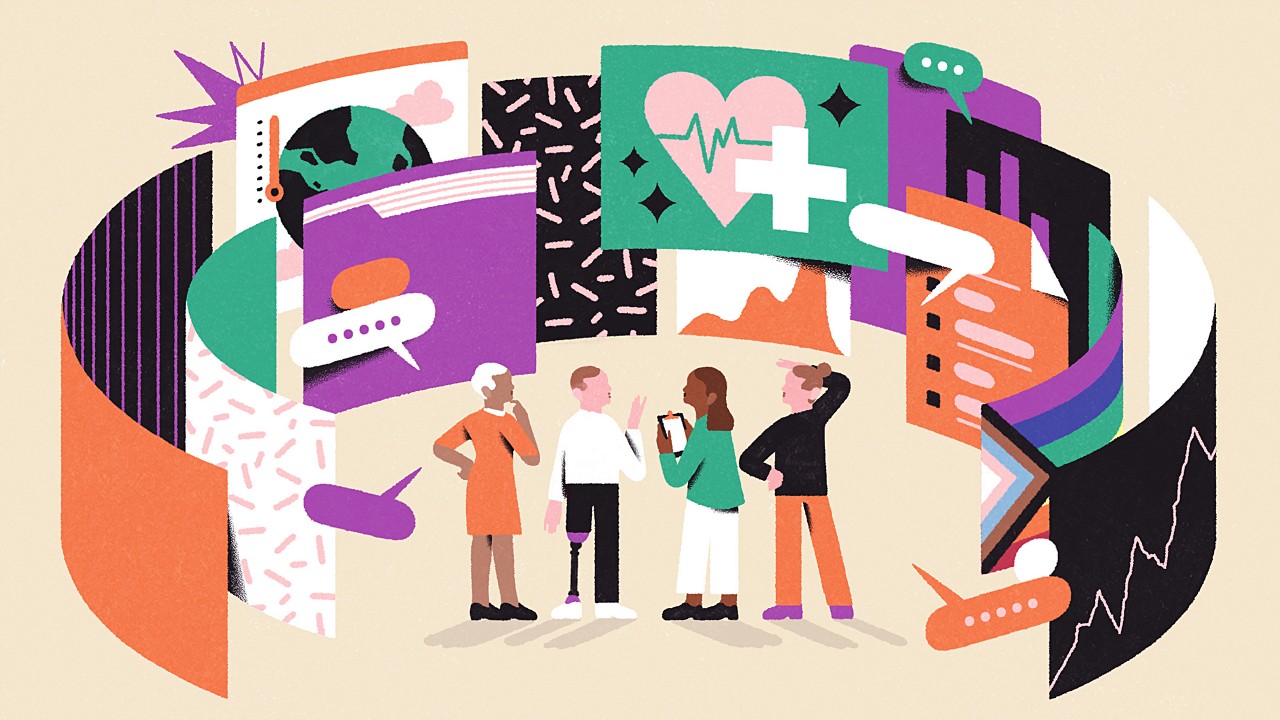 Investing in Racial Equity illustration. Investing in Racial Equity illustration.