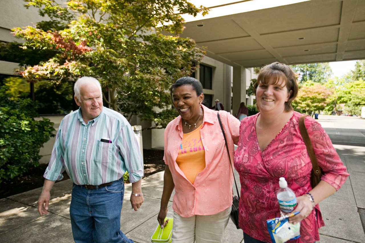 Carol Prevost, Polly, and her father Allen Workman, patients at St. Peter Family Practice, Olympia, Washington. Improving Chronic Illness Care Carol Prevost, Polly, and her father Allen Workman, patients at St. Peter Family Practice, Olympia, Washington. Improving Chronic Illness Care