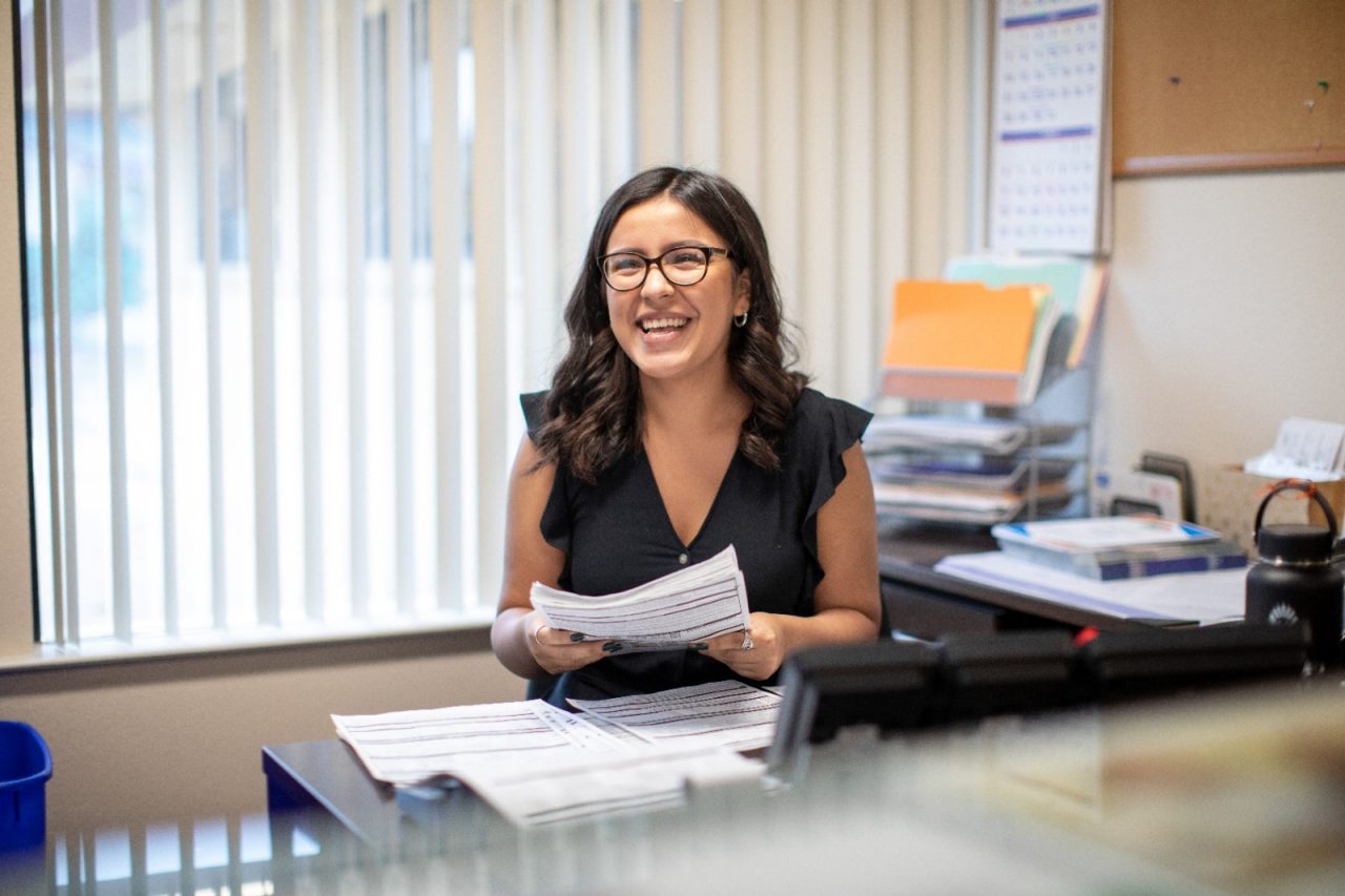 RWJF Culture of Health Prize 2019 - Gonzales, CA.  Nayeli Gomez is an intern at City Hall and is working as an administartive assisiatnt.  She is starting college in the fall at UC Davis. Nayeli grew up in Salinas and moved to Gonzales 7 years ago.