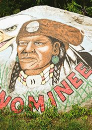Menominee: rock that depicts the 5 clans Menominee: rock that depicts the 5 clans