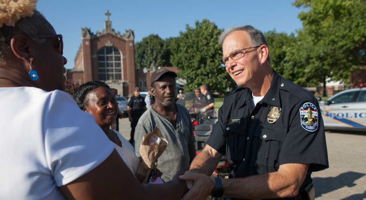 RWJF COH Louisville August 25-28, 2016 West Louisville Peace Walk with Louisville Metro Police Department Chief Steve Conrad and community leaders. 8/25/16.West Louisville Peace Walk with Louisville Metro Police Department Chief Steve Conrad and community leaders. 8/25/16.