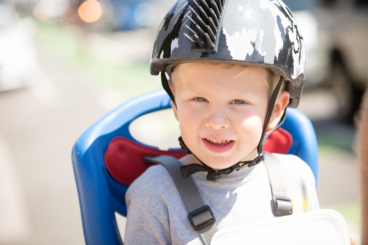 Boy Wearing Helmet