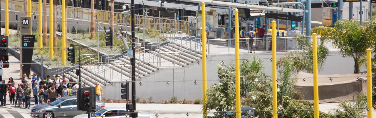 Santa Monica 2016 Culture of Health. Aerial view of brand new Rail Station.