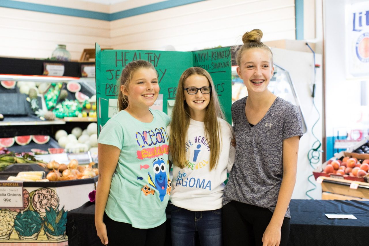 School friends (from left) Savanna Daul, Isabella McCosky, and Nikki Naze started Algoma Kitchen Kids.