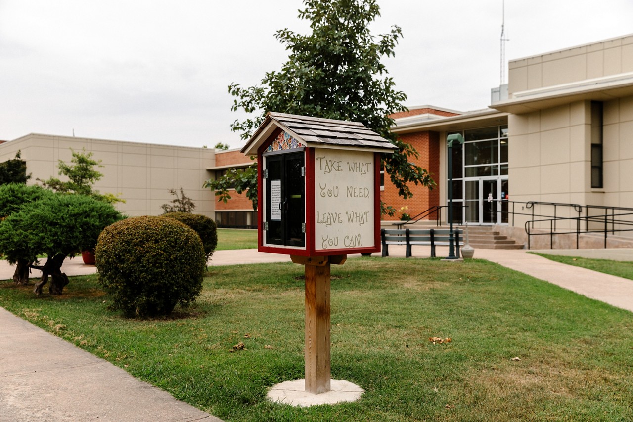 A community box reads "Take what you need. Leave what you can."