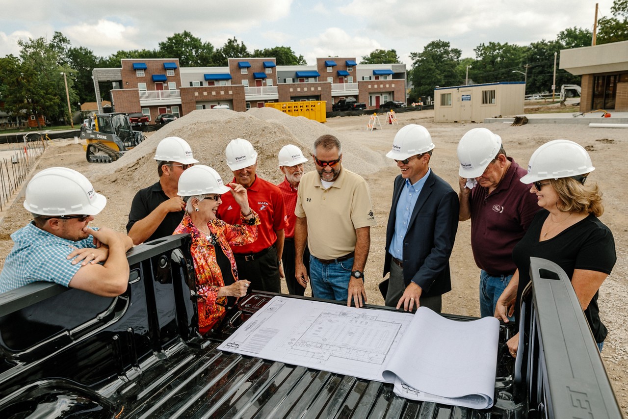 An 18,000-square-foot supermarket under construction in downtown Iola.