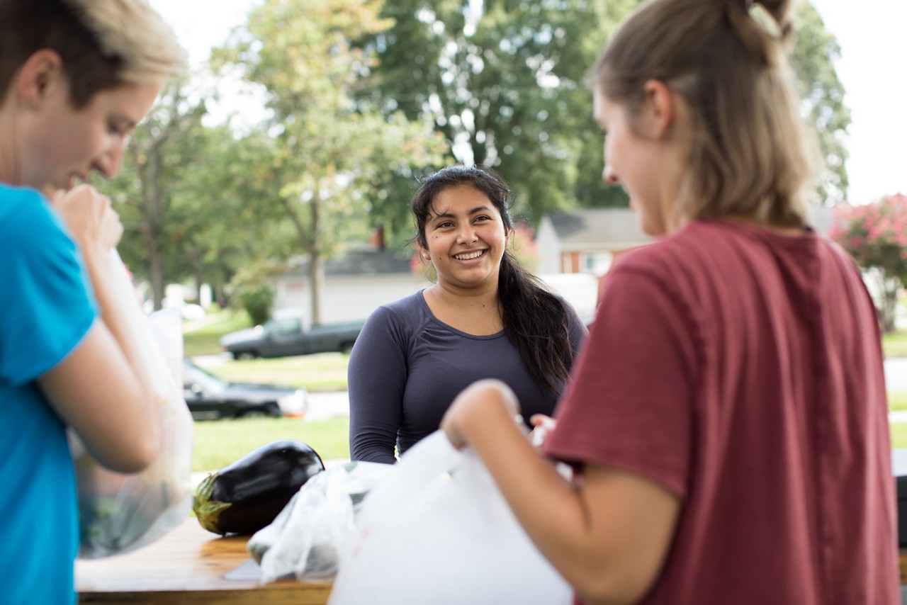 Alba Garcia Shops at Grown To Go Mobile Market