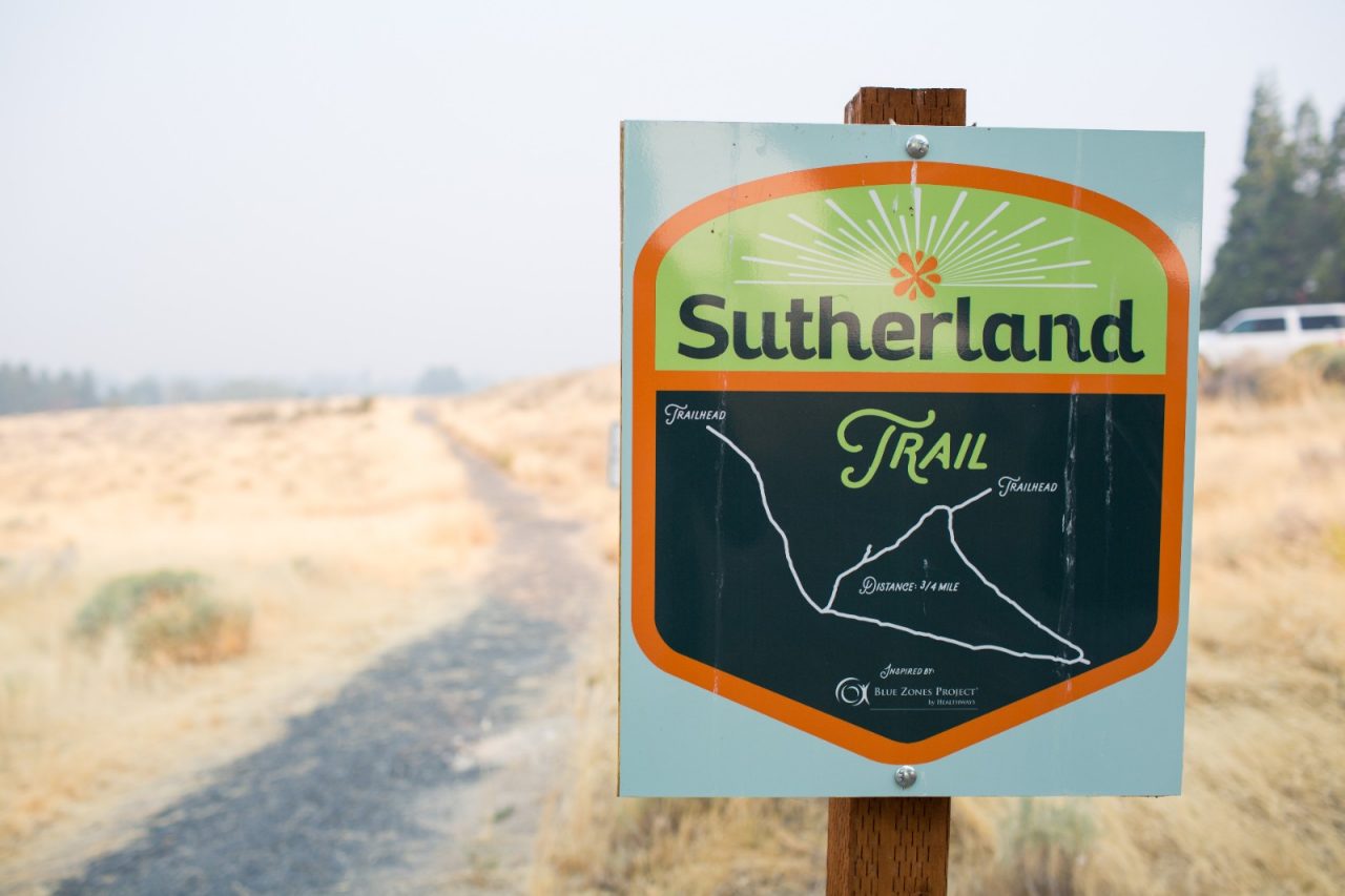 The Sutherland Trail in Klamath Falls, Oregon, named after Marilyn Sutherland who was the Public Health Director for Klamath County