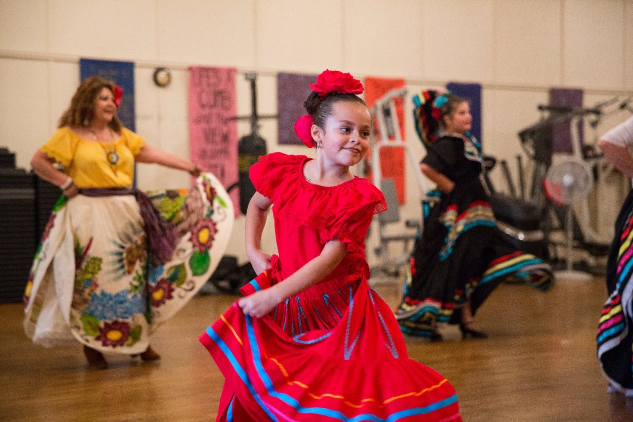 Rehearsal for the Latino Youth Dancers group, which is organized by the Hispanic Advisory Board of Lutheran Community Services in Klamath Falls, Oregon.