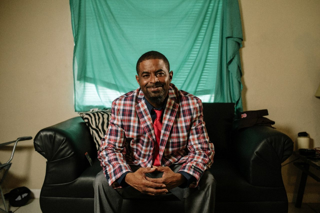 Previously homeless, Virgil Brown, 40, works two jobs and has his own apartment.