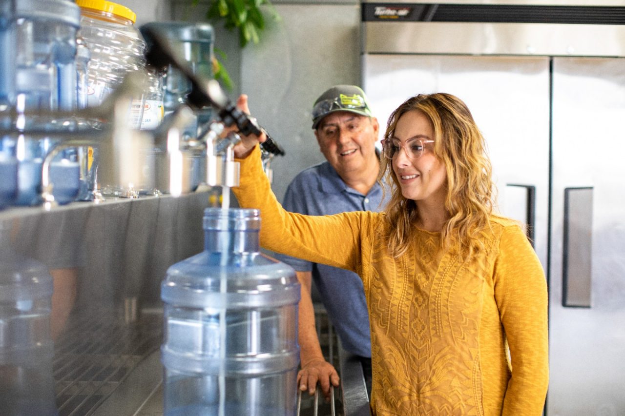 David Pacheco and his daughter, Janet, run a family business that supplies jugs of filtered water for local farms and businesses.