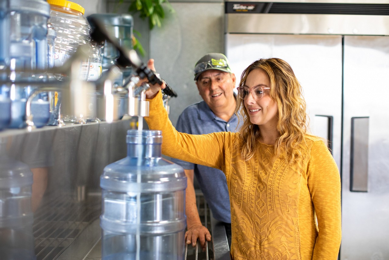 David Pacheco and his daughter, Janet, run a family business that supplies jugs of filtered water for local farms and businesses.