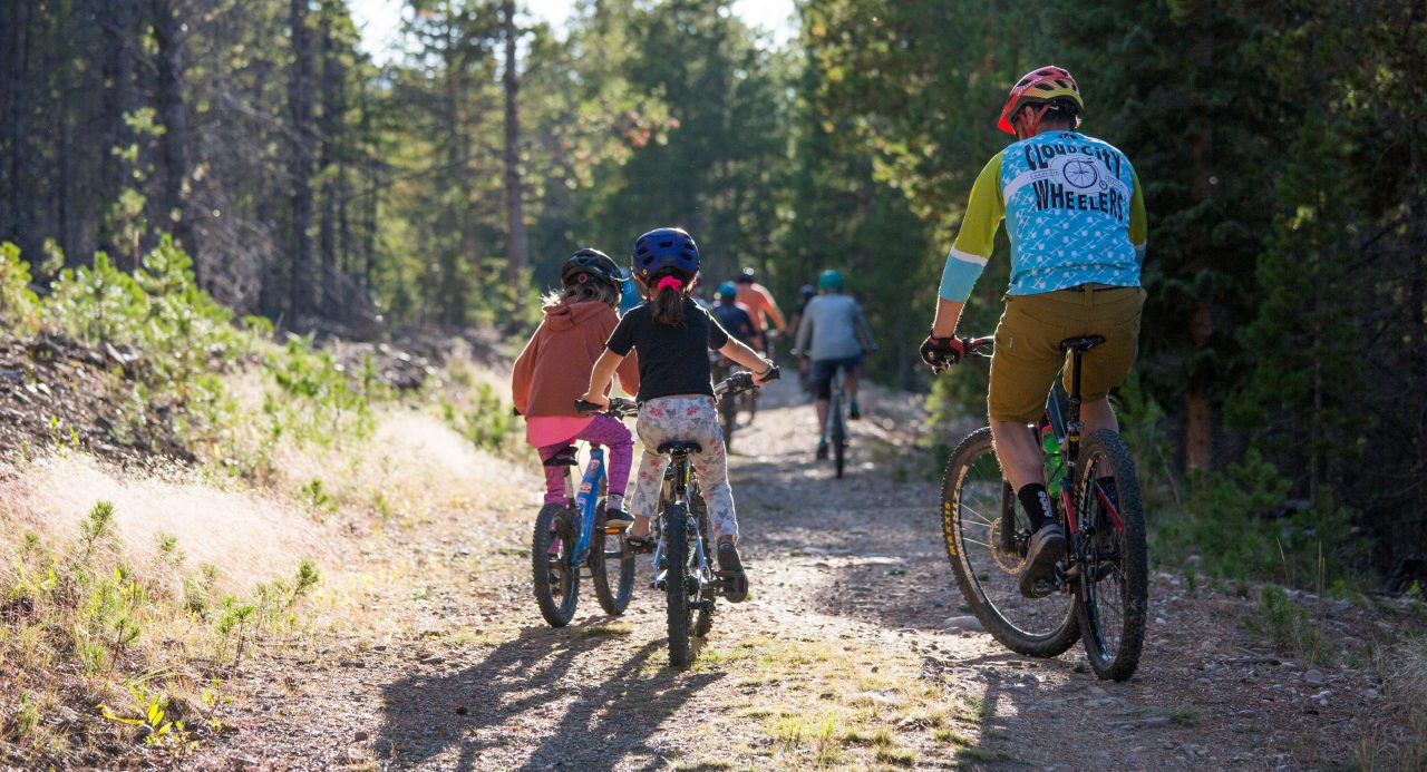 A family trail ride with the Cloud City Wheelers, a bike club which promotes cycling opportunities, and has been building and maintaining trail systems in Leadville and Lake County, Colorado since 2007.