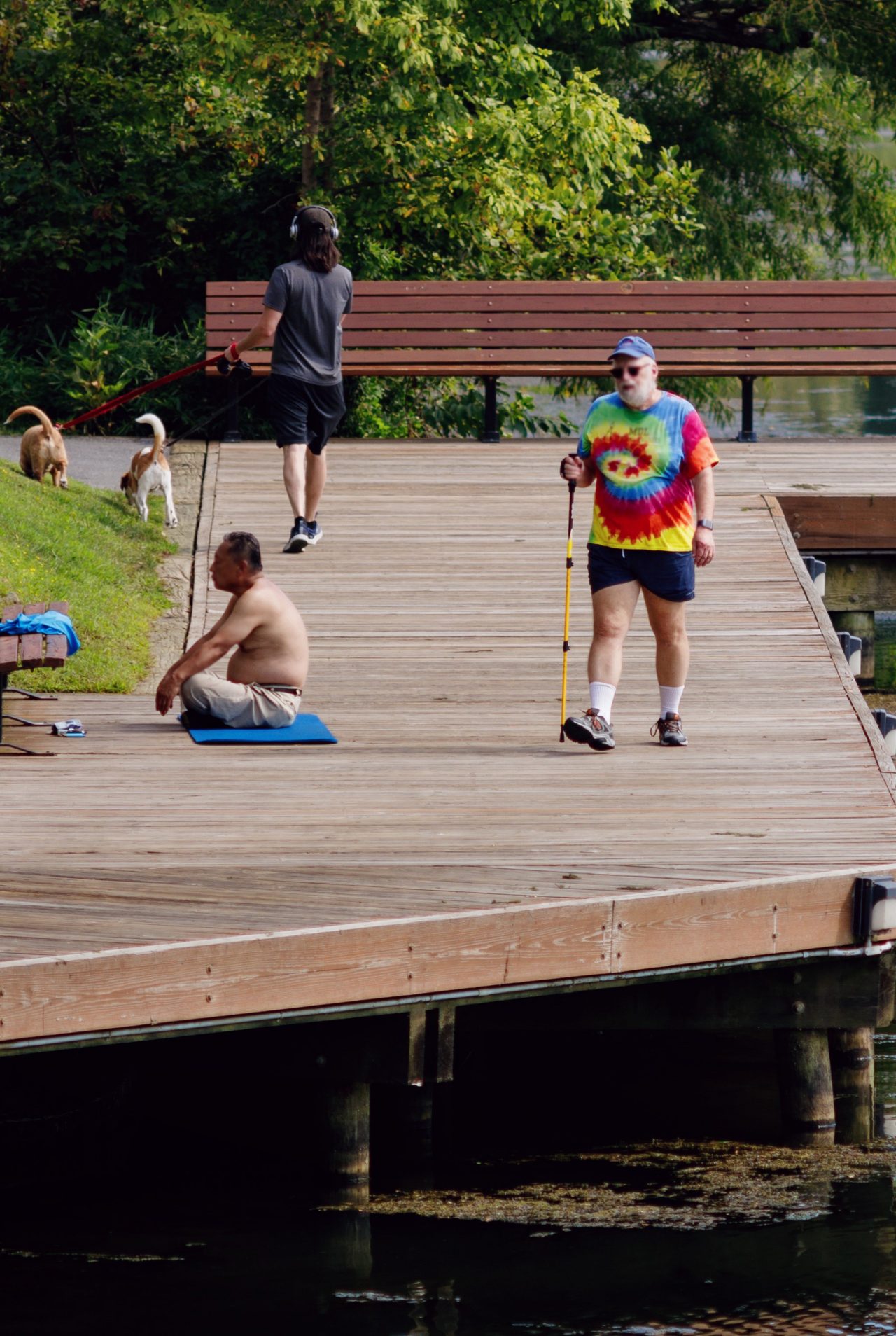 Residents enjoy Town Center, one of Columbia’s ten villages, along the shores of Lake Kittamaqundi in Columbia, MD.