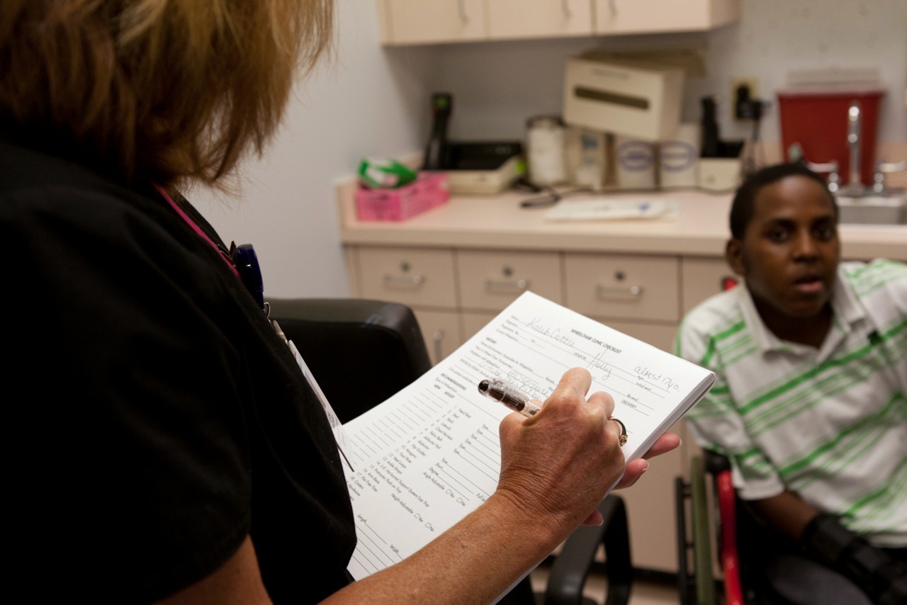 The Children's Medical Services, at Broward General Medical Center, in Ft. Lauderdale, Florida. Wheelchair Clinic, June 6, 2011.