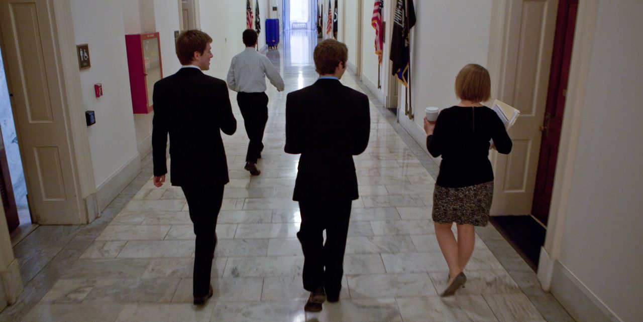 RWJF photos of legislative themes in Washington DC. Legislative aids in the Canon House Office Building.