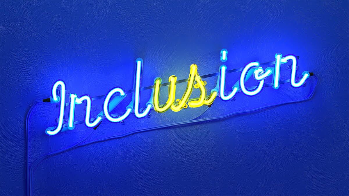 Inclusion Neon sign.