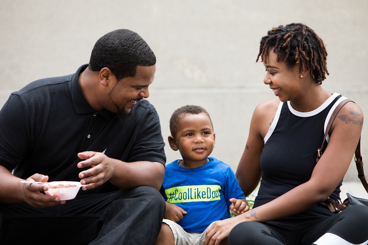 Richmond, VA COH 2017. Amber Cannon (mom), Rashad Winston (dad) and Rashad Winston (kid) enjoy fresh fruit at the Carytown Watermelon Festival. Each year the Shriners sell watermelons donated by Publix Super Markets with the proceeds benefiting the Shriners Hospital for children. This is the only multi-hospital pediatric system in the United States that provides care and services to children free of charge. The Shriners Hospitals for children are currently treating hundreds of children from the Richmond area.