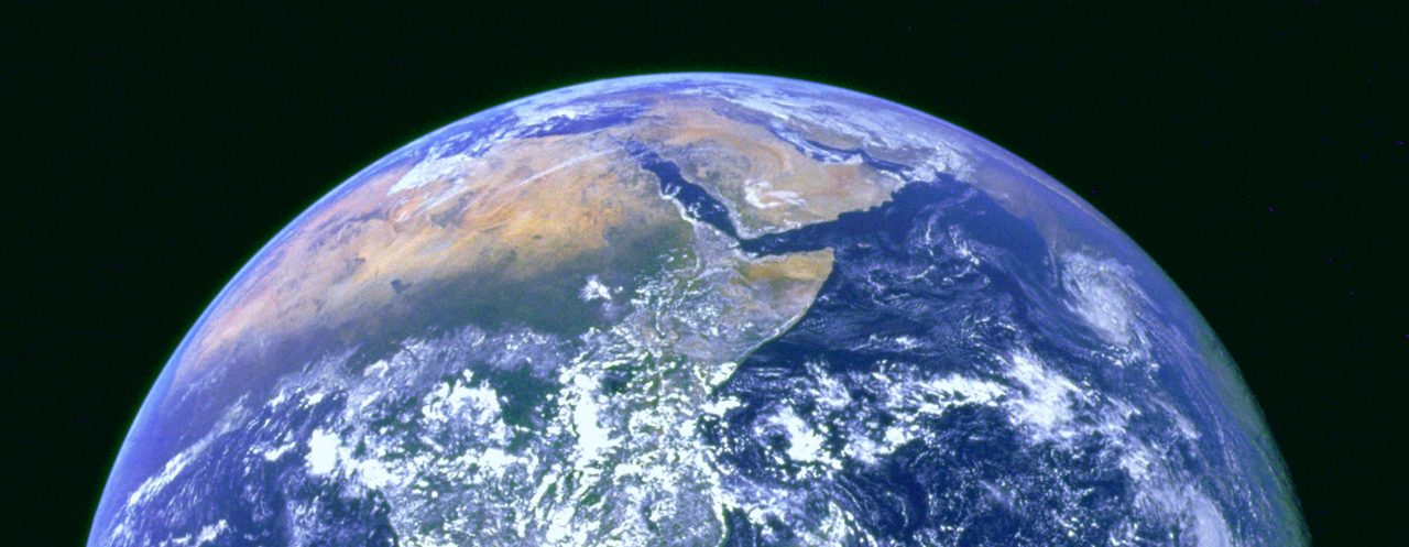 A view of earth from space