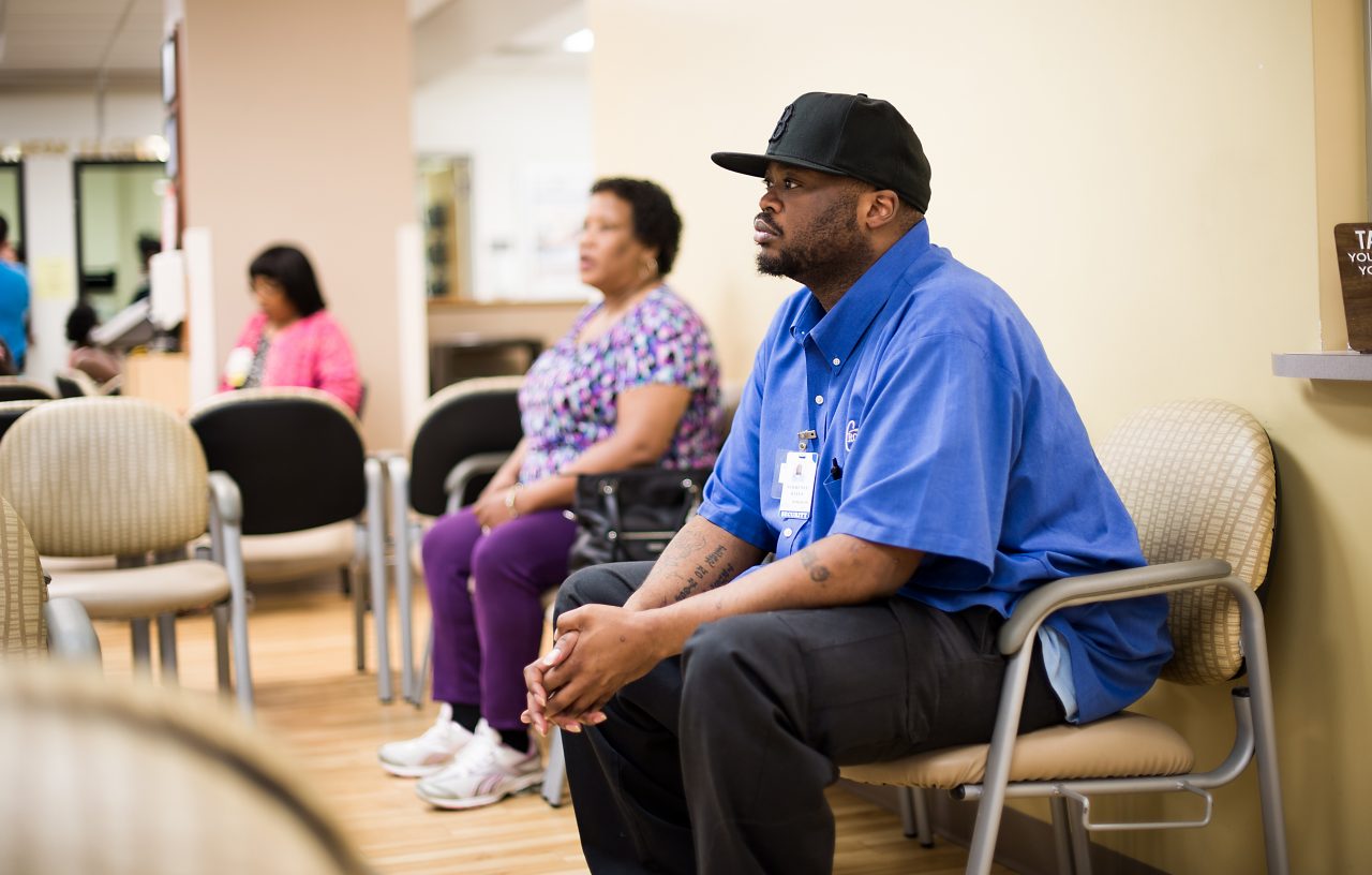 Durham family waits to see a health care professional. Through Project Access, more than 4,000 patients get specialty care from medical professionals who volunteer their time at a network of clinics.Project Access serves patients receiving primary care at Lincoln Community Health Center, a federally qualified health center that serves about 40,000 individuals, 80 percent of whom are uninsured.