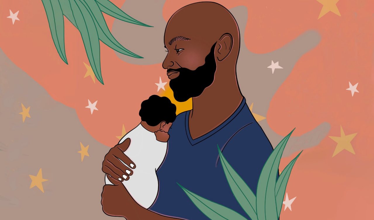 Black fathers illustration