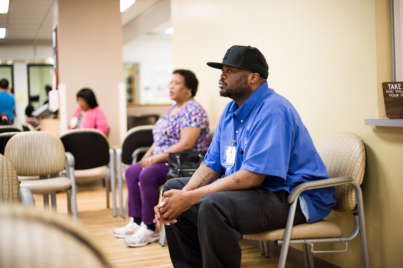 Durham family waits to see a health care professional. Through Project Access, more than 4,000 patients get specialty care from medical professionals who volunteer their time at a network of clinics.Project Access serves patients receiving primary care at Lincoln Community Health Center, a federally qualified health center that serves about 40,000 individuals, 80 percent of whom are uninsured.