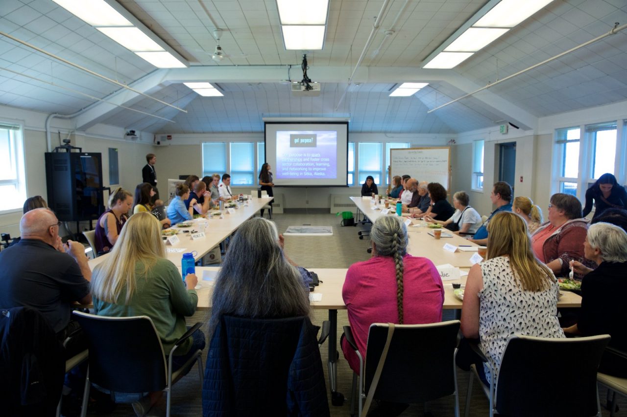 SITKA, ALASKA - SEPTEMBER 2019: Community meeting at the Southeast Alaska Regional Health Consortium SEARHC/Mt. Edgecumbe Medical Center in Sitka, Alaska.