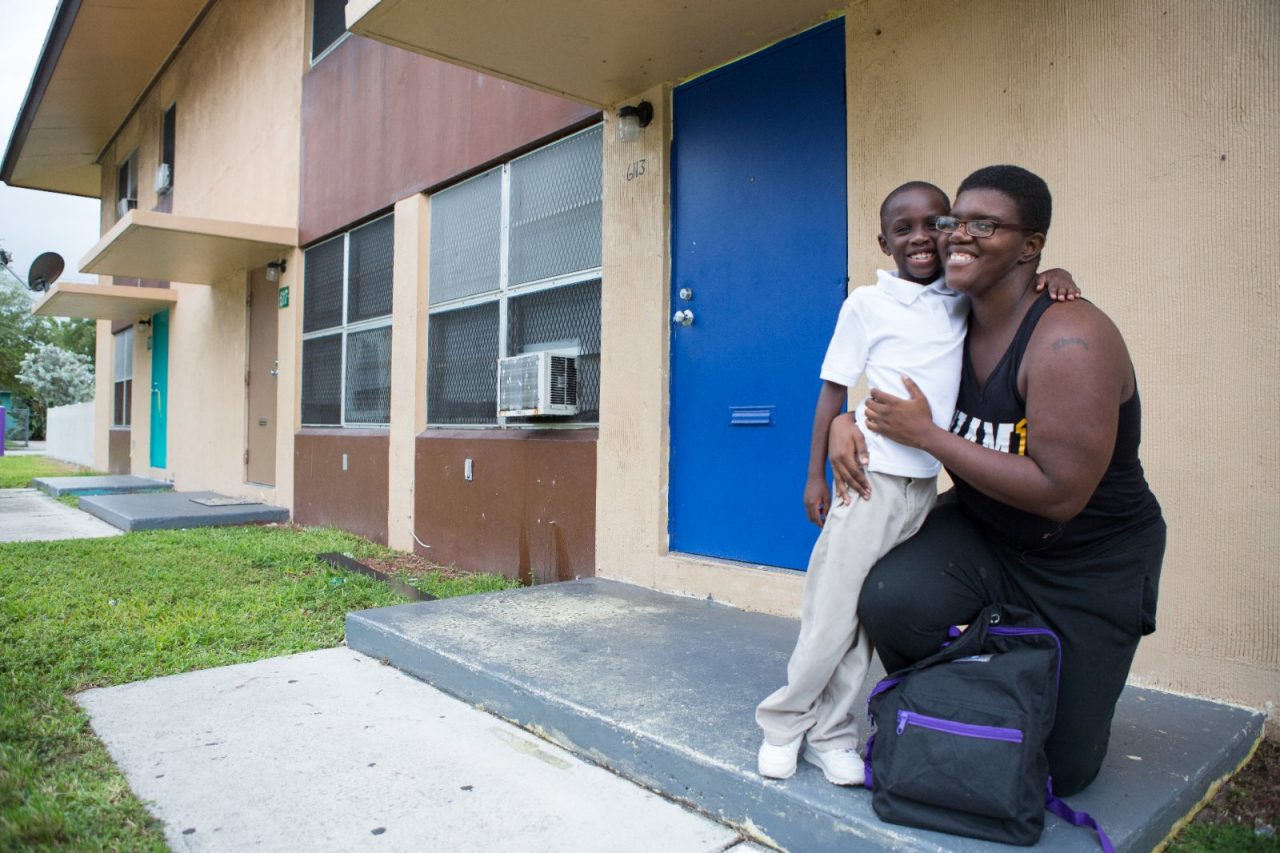 RWJF COH Miami August 29-31, 2016 All photos are part of after school programs at or near Charles R. Drew Middle School in Liberty City neighborhood of Miami. The after school programs are put on by Miami Childrens Initiative (those people have purple shirts on). Photos of Annia Stjusle with her son, Rashad Strong-Stjusle, 6, at their home in the Liberty City neighborhood near the Charles R. Drew Middle School that is served by MCI.