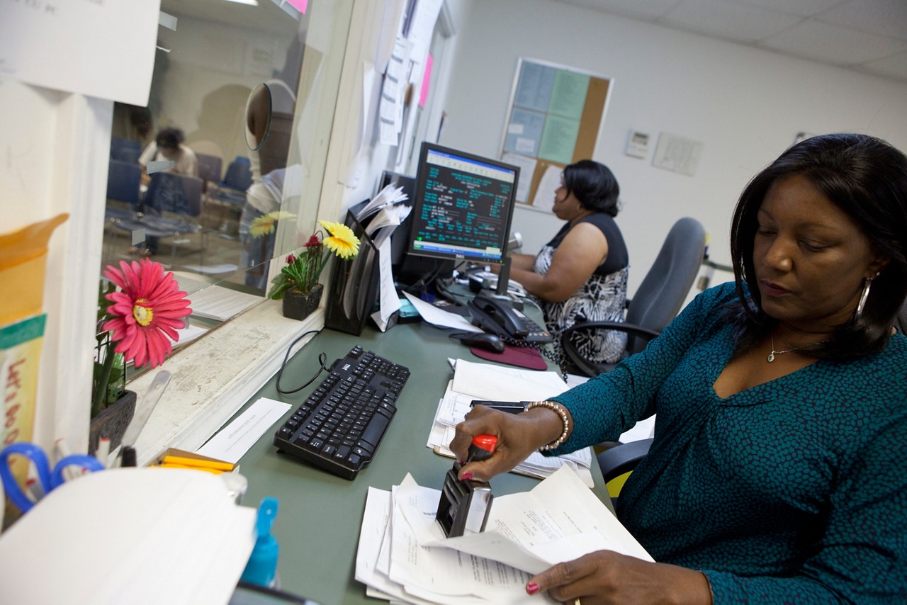 MAX ENROLL story about increasing medicare enrollment of children in Louisiana..Dept. of Children and Family Services SNAP Eligibility Office in Baton Rouge LA.