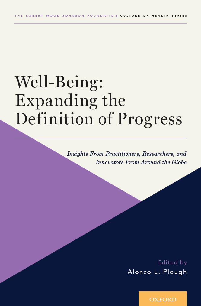 Cover of Well-Being Oxford book. Spring 2020