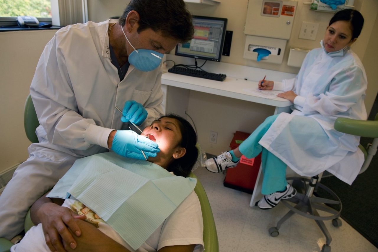 Migrant farm workers receive dental care at one of Hudson River Health Care's clinics in Walden, NY.