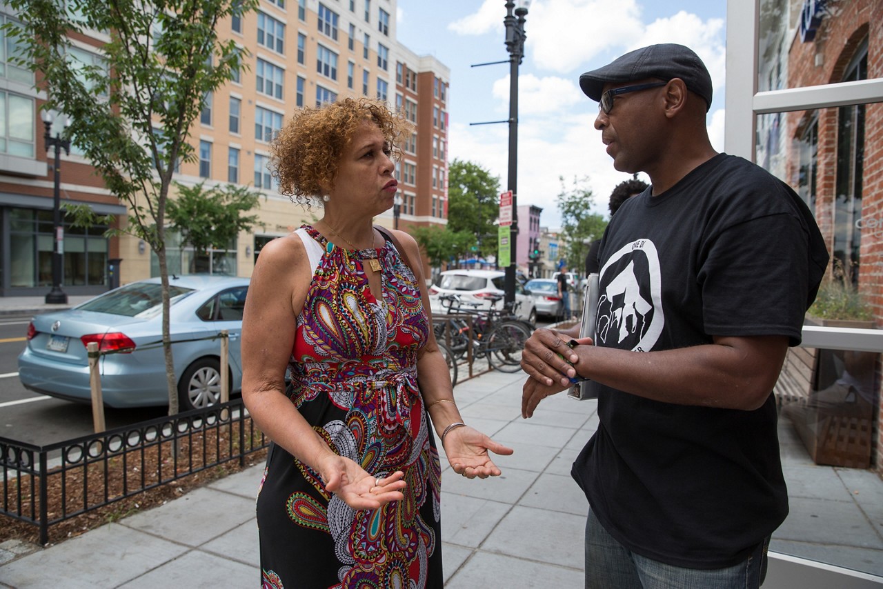 Interdisciplinary Research Leaders Derek Hyra, Mindy Fullilove, Dominic Moulden and their teams meet in Washington DC and tour the Shaw neighborhood as part of their "Making The Just City" project.