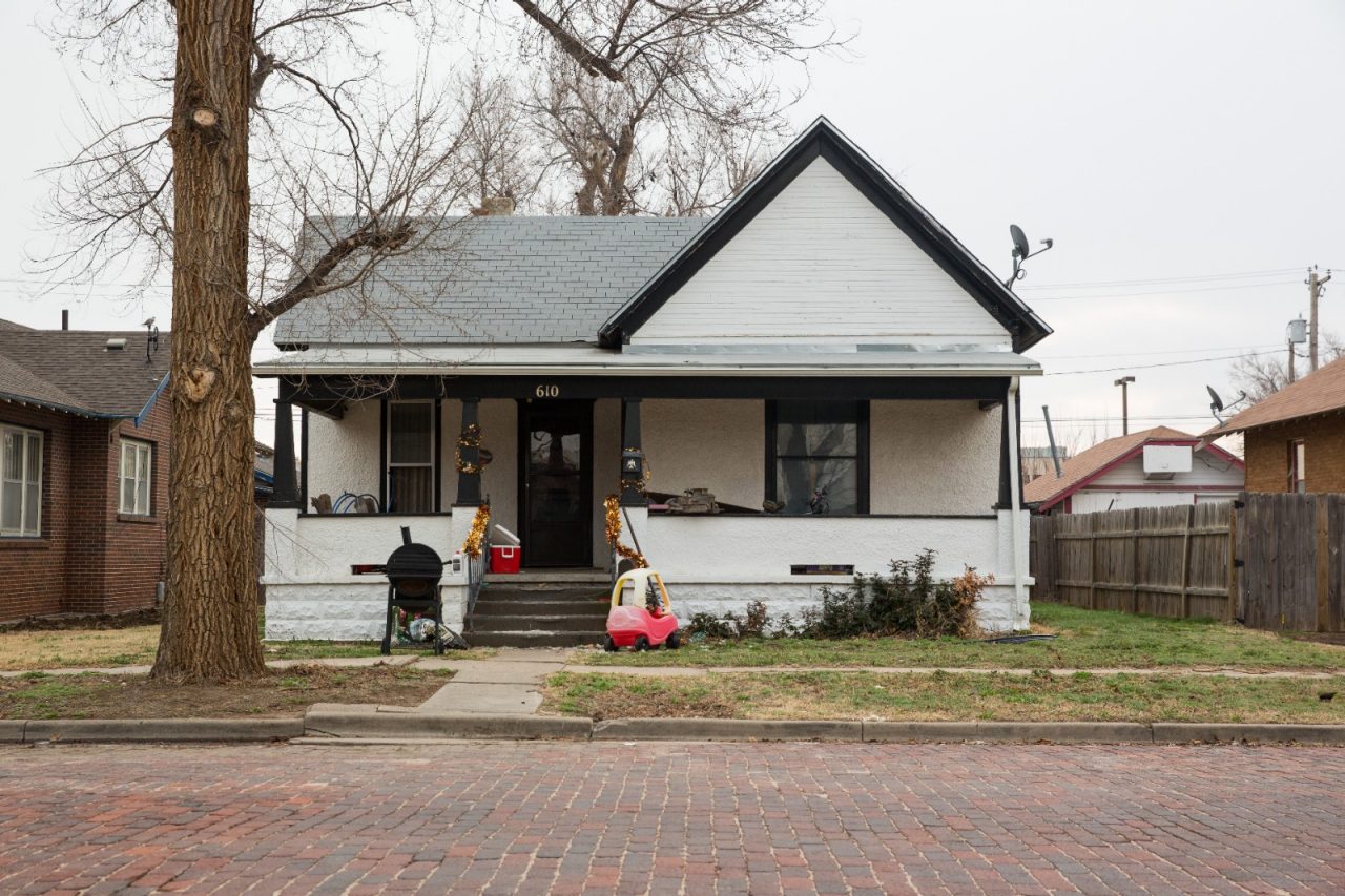 House near Stevens Park in Garden City, Kansas.