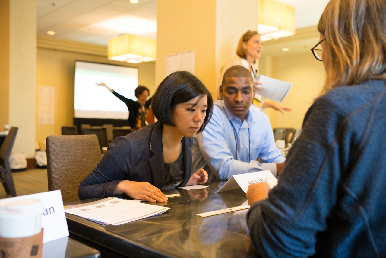 Clinical Scholars meet during the Robert Wood Johnson Foundation Fall Leadership Institute in Princeton, NJ, September 26, 2016. (Photo by Samantha Appleton)