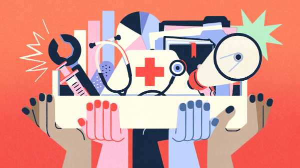 Illustration depiciting a small storefront.